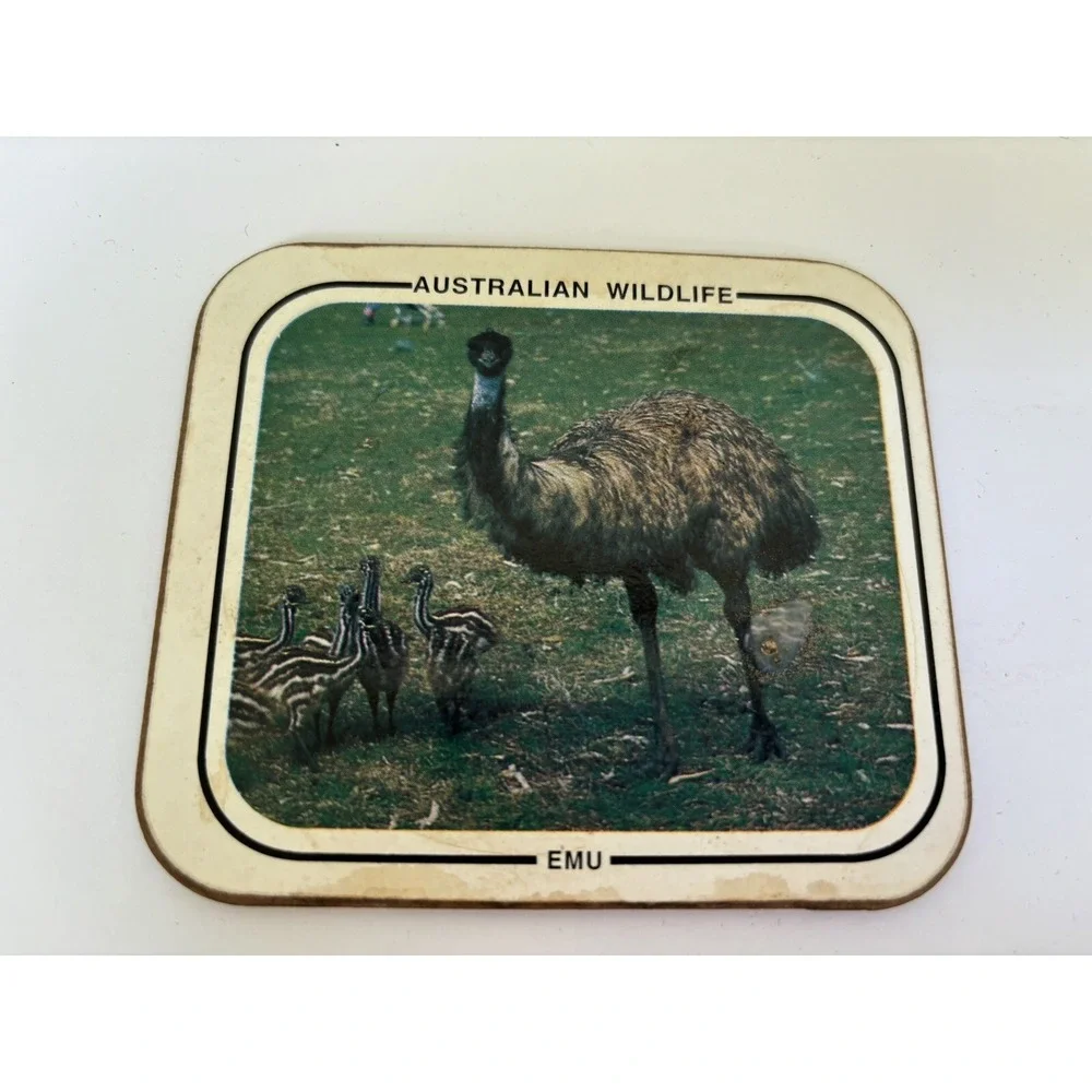 Australian Collection Drink Coasters‎ Set of 6 Wildlife Animals Platypus Emu